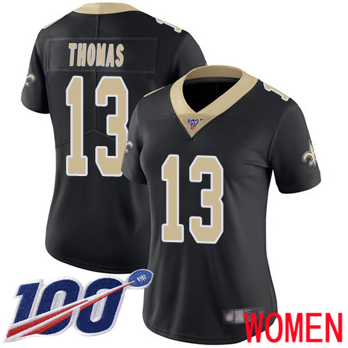 New Orleans Saints Limited Black Women Michael Thomas Home Jersey NFL Football #13 100th Season Vapor Untouchable Jersey